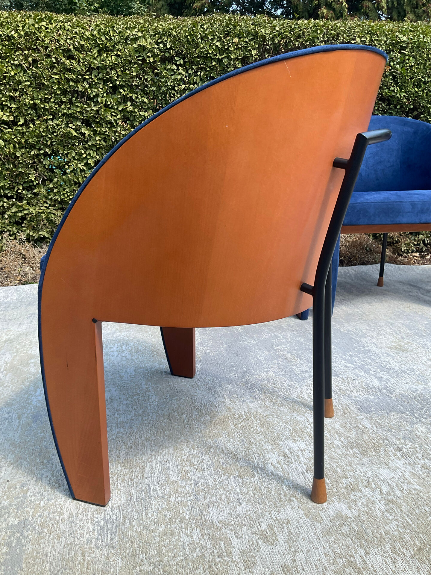 Set of 4 Postmodern Ligne Roset armchairs from the 1980s.