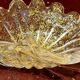 Murano glass bowl with gold flecks, 1960s shell design.