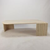 Italian travertine coffee table, 1980s