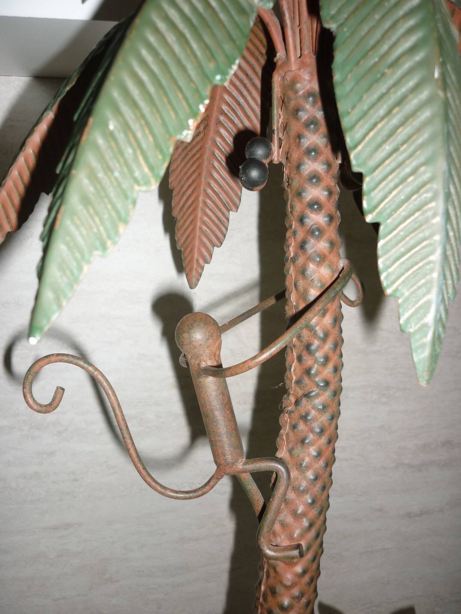 Lot Palm tree candle holders and palm tree with a monkey