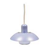 Classic small Danish hanging lamp, produced by Form-Light in the 1980s. Light purple color