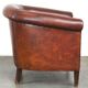 Fauteuil club confortable et spacieux en cuir de mouton avec coussin de siège amovible