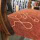 Bridge armchair from the 1940s with embroidered upholstery.