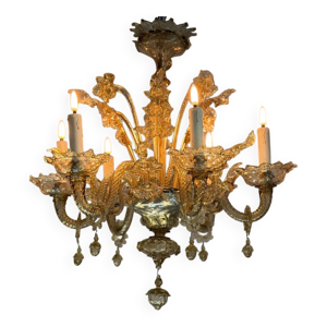 Lustre vénitien en verre - vers 1920