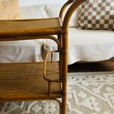 Vintage rattan trolley