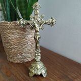 Solid brass altar crucifix