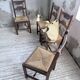 Set 4 chaises rustiques chêne De puydt, Belgique 1970
