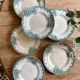Set of 6 flat plates in iron earth model Narcisse de Saint Amand (LOT 4)