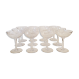 12 cups a champagne in Baccarat crystal, 1920