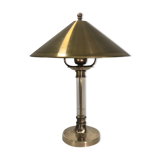 Art deco lucite and brass table or desk lamp