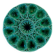 Antique green majolica oyster dish – Sarreguemines