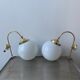 Lot 2 vintage opaline wall lamps