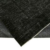 Hand-knotted persian overdyed 1970s 291 cm x 400 cm black wool carpet