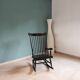 Rocking Chair Black Wood Vintage 1960 — Scandinavian Style