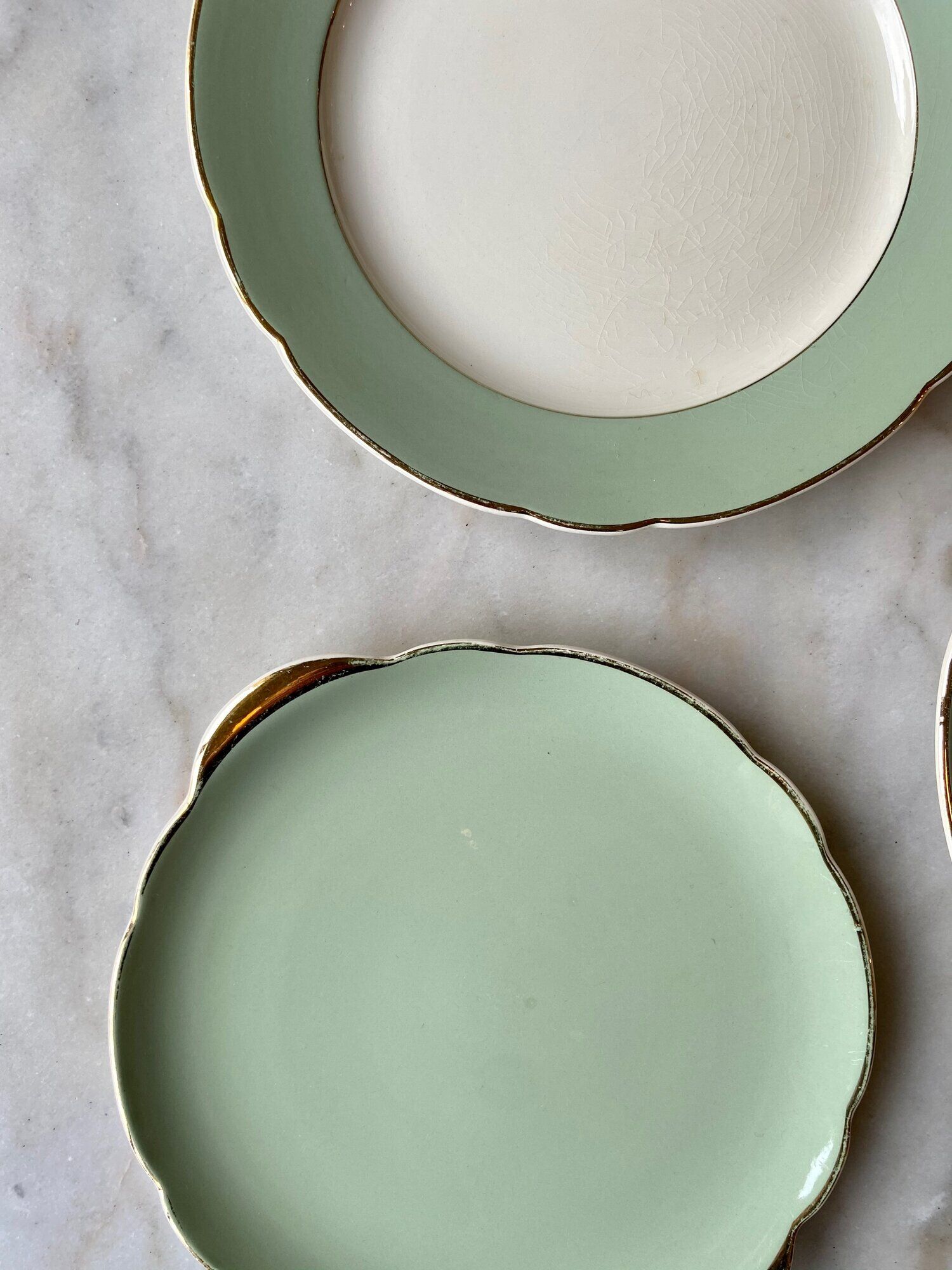 Trio of water green dishes