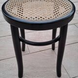 Wooden and cane stool