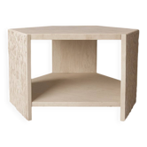 Table d'appoint hexagonale en travertin de Claude Berraldacci, France