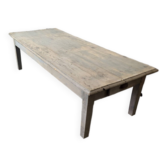 Table basse ancienne patiné, 160cms de long