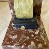 pair of marble and onyx Art Deco bookends