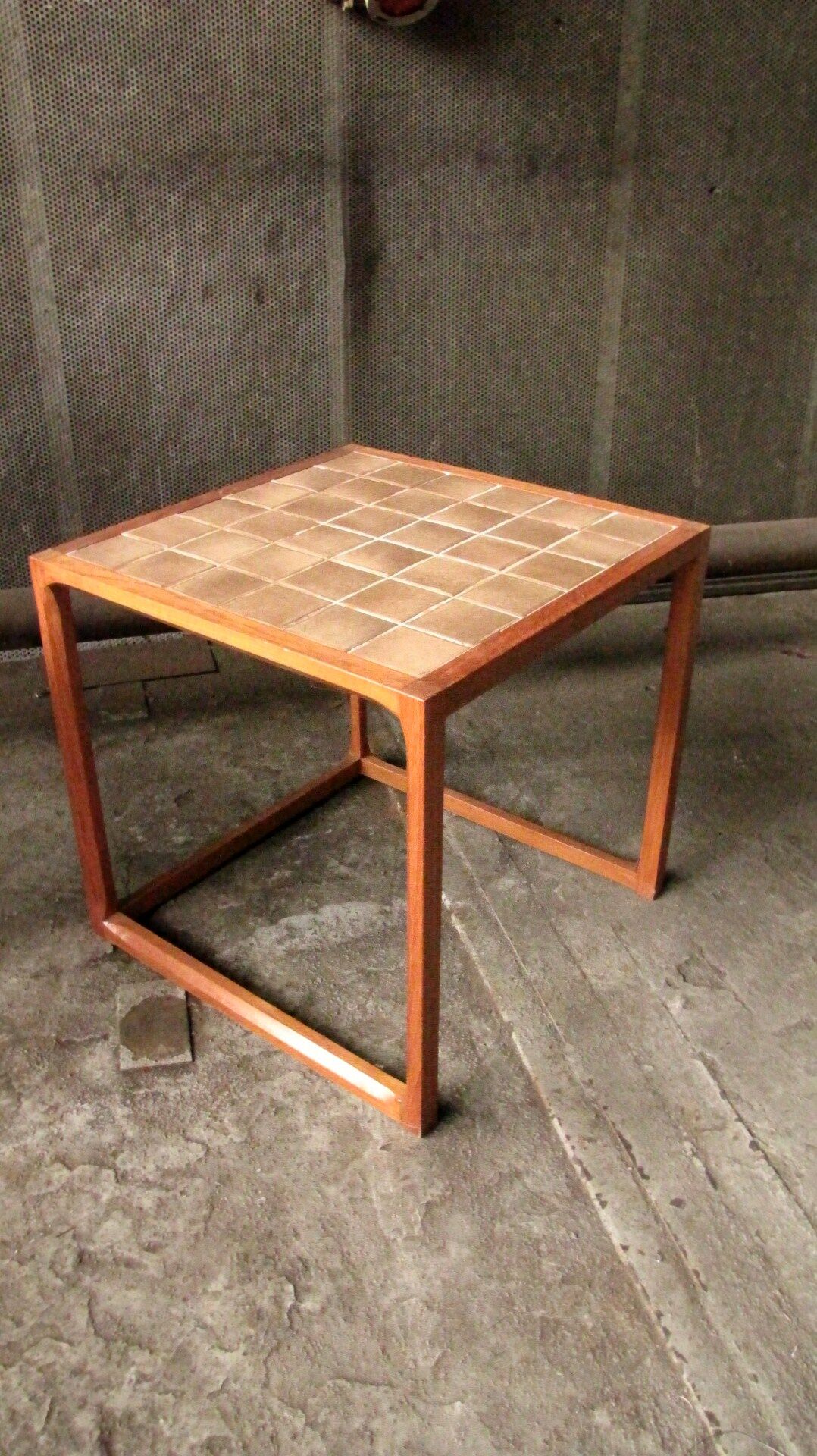Square danish sidetable in teak by Kai Kristiansen, denmark 70s