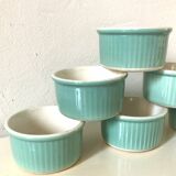 Ramequins en faience sarreguemines celadon