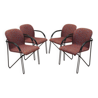Set of four chairs, Italian design, 1980s, production: Italy