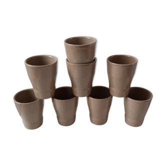 Set of 8 Cermer sandstone glasses