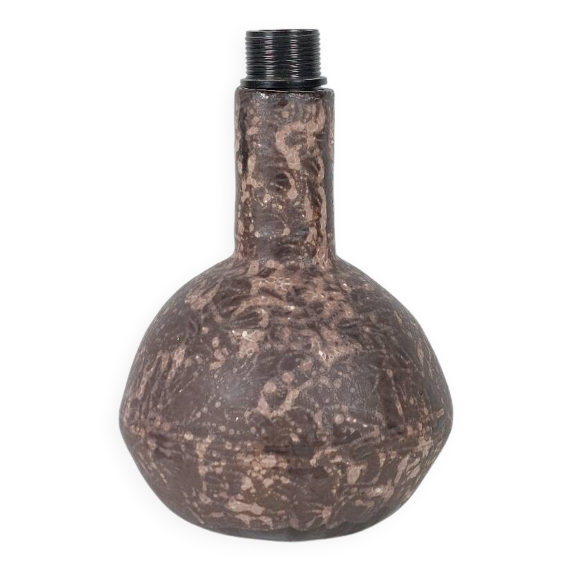 Lampe de table vintage en céramique à glaçure expressive