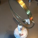 Miroir pivotant avec pied en porcelaine