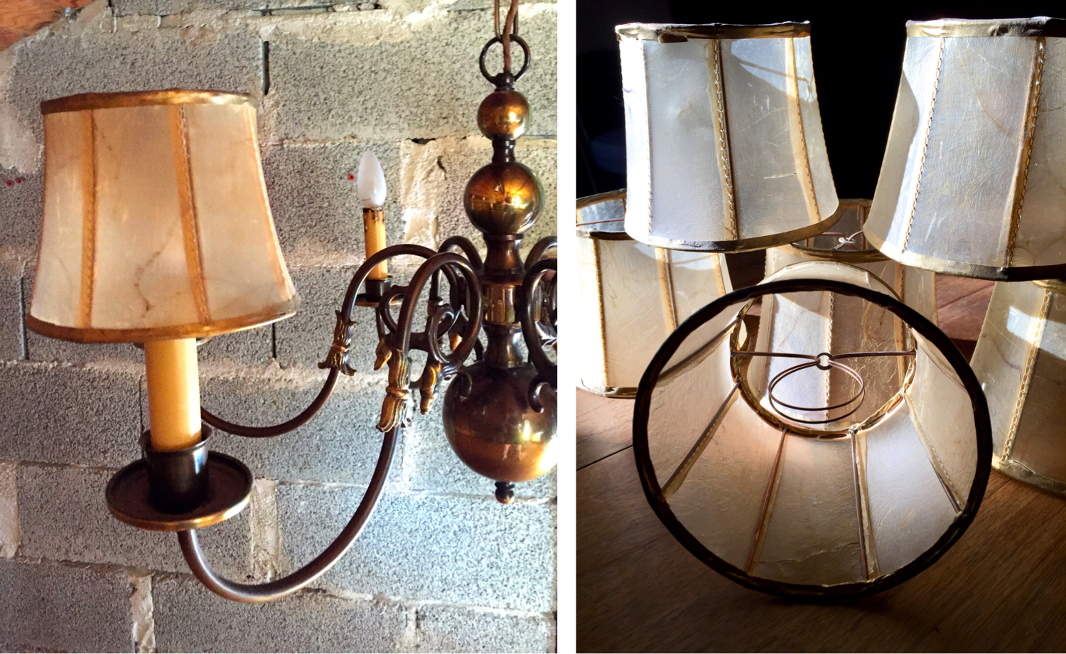 Vintage pork bladder lamps-day for dutch lustre