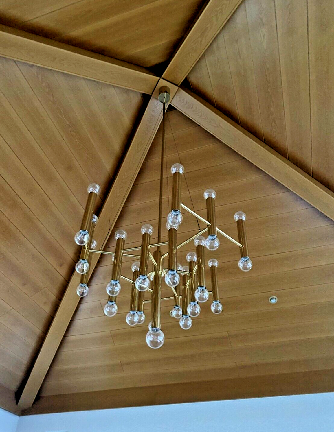 XXL 60s 70s chandelier Gaetano Sciolari for Sciolari Brass with 37 flames