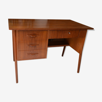 Bureau scandinave années 60 teck pied compas