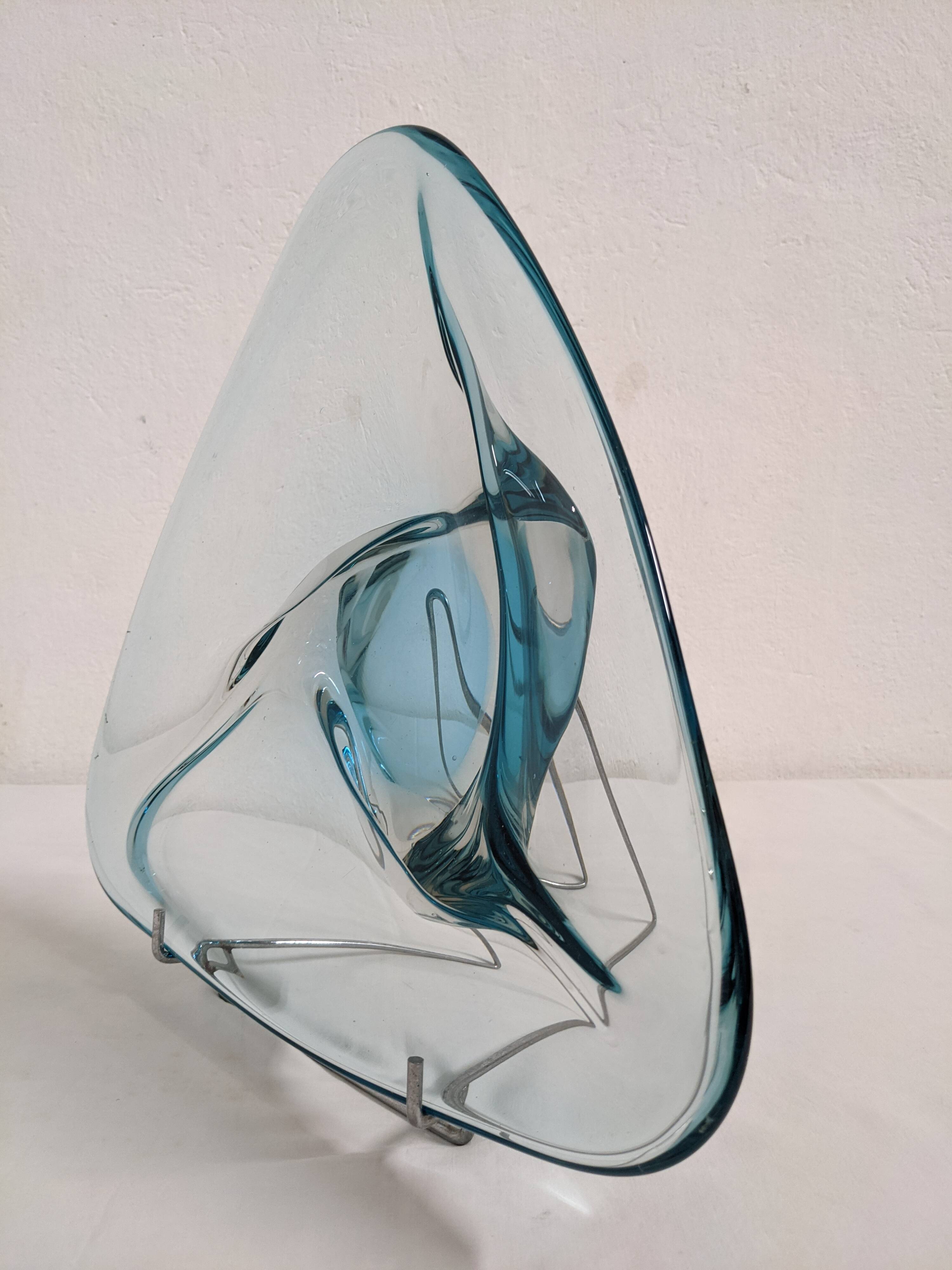 XL fruit bowl or pocket emptier in Murano glass, Italy circa 1970
