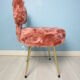 Chaise moumoute rose