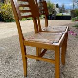 1950s Cruege style straw chairs