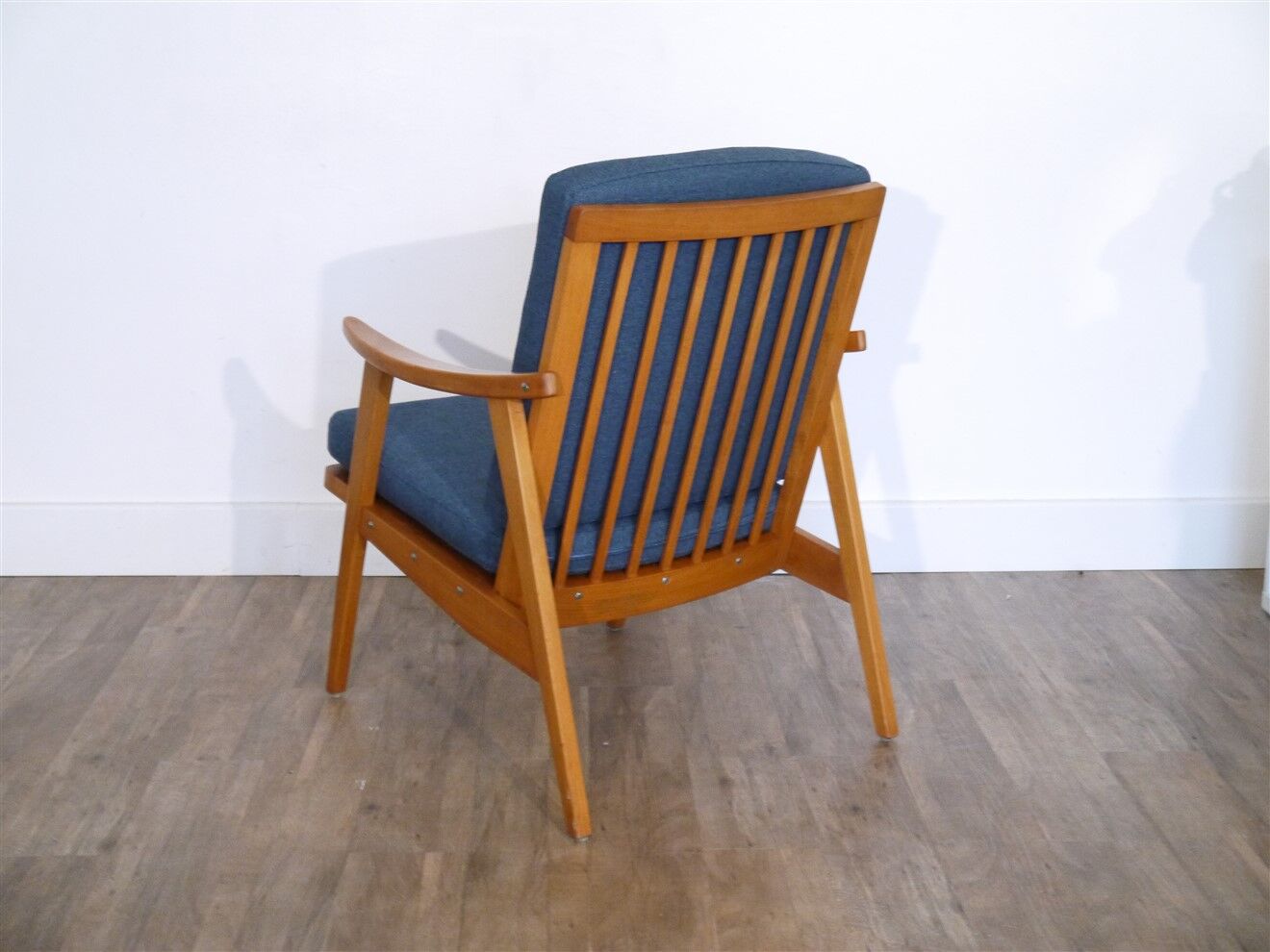 Vintage Scandinavian wooden armchair 1960