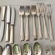 Silver metal art deco cutlery set J.Perrin