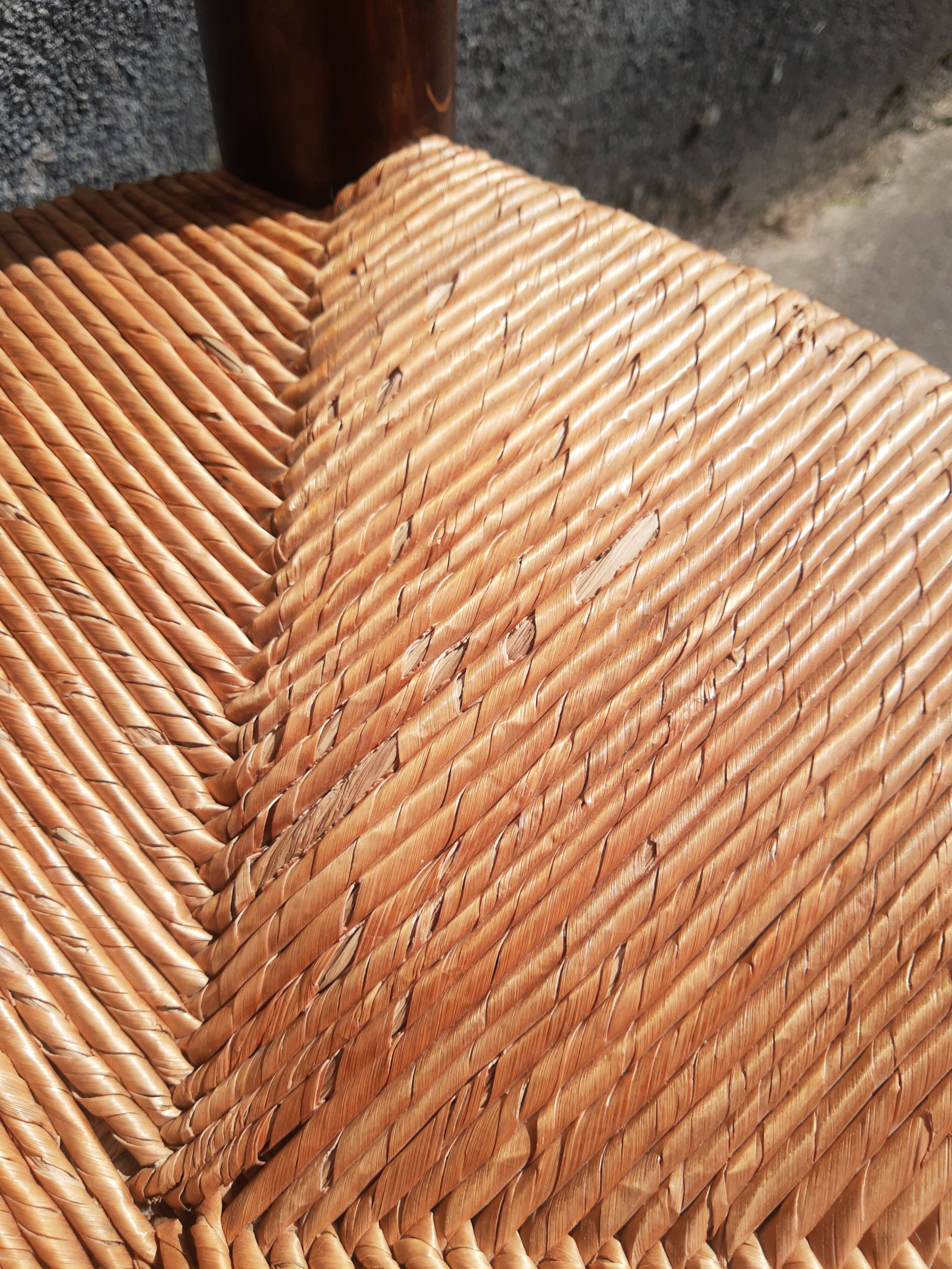 Pair of mulched brutalist chairs and wood