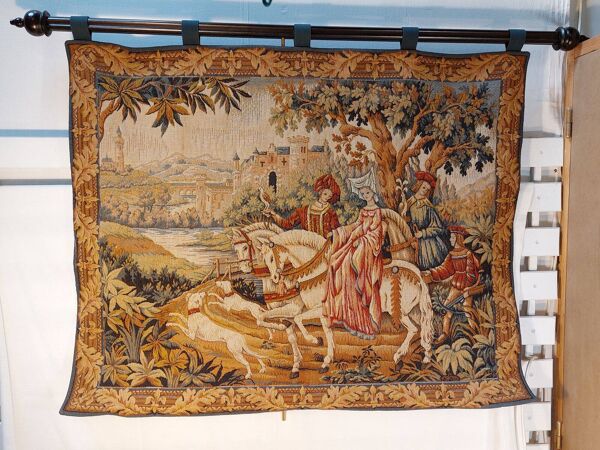 Tapisserie murale La Chasse Royale par Marc Waymel avec son support