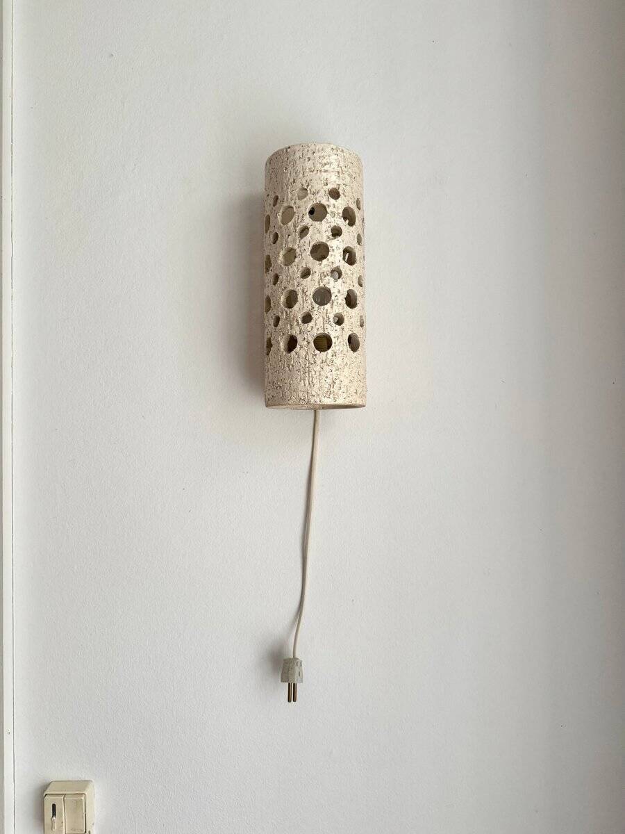 Danish chamotte wall sconce, 1960s