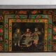 Antique oriental chest with painting of the warrior Yang Mulan (c.1900) #9
