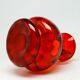 Mid-century modern vase, red glass, designed by J. Słuczan-Orkusz, Poland, 1970s
