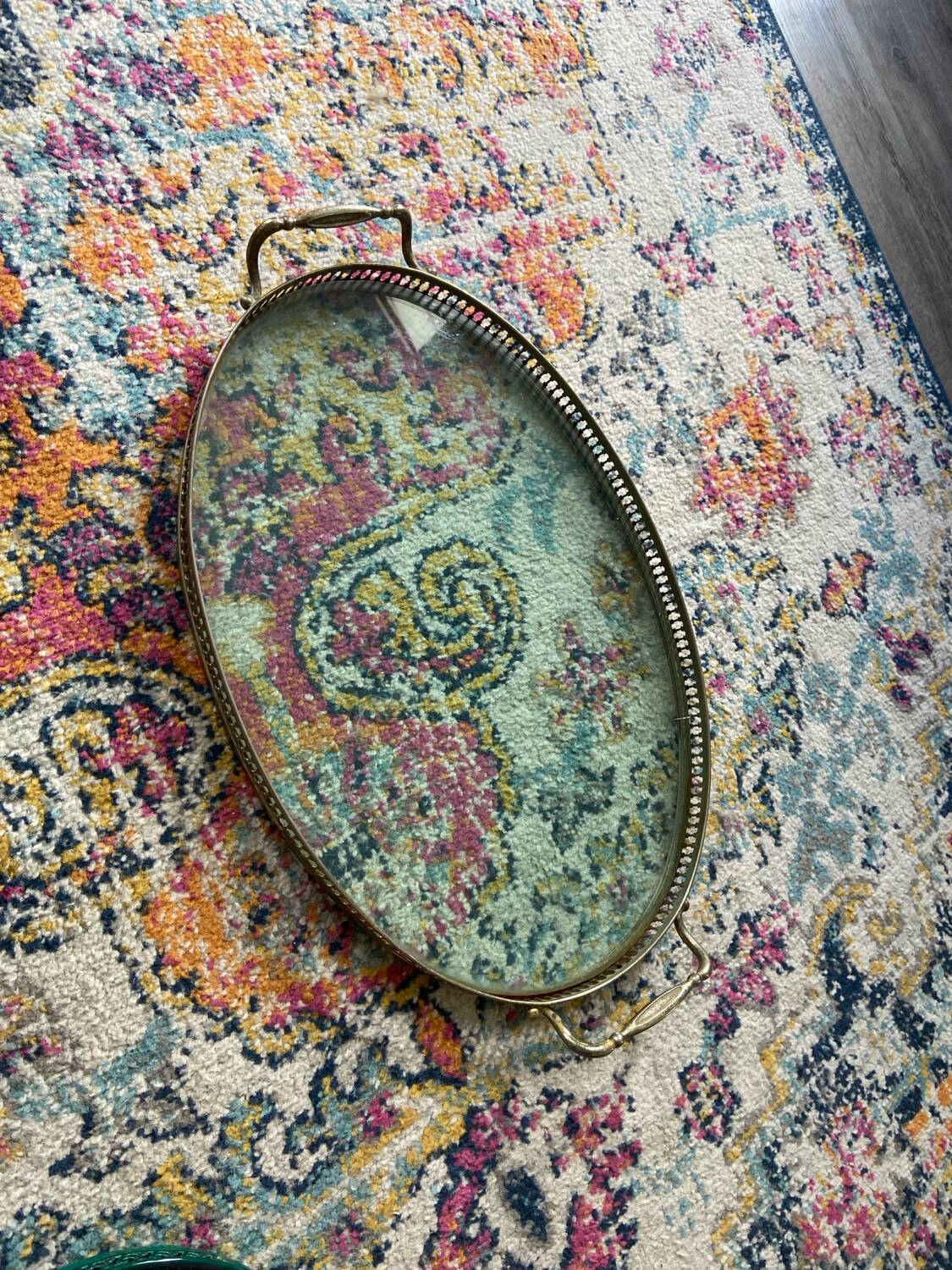 Glass and meral coffee table