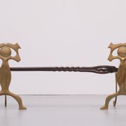 19 Century, Brass Fire Place Tools, Dutch