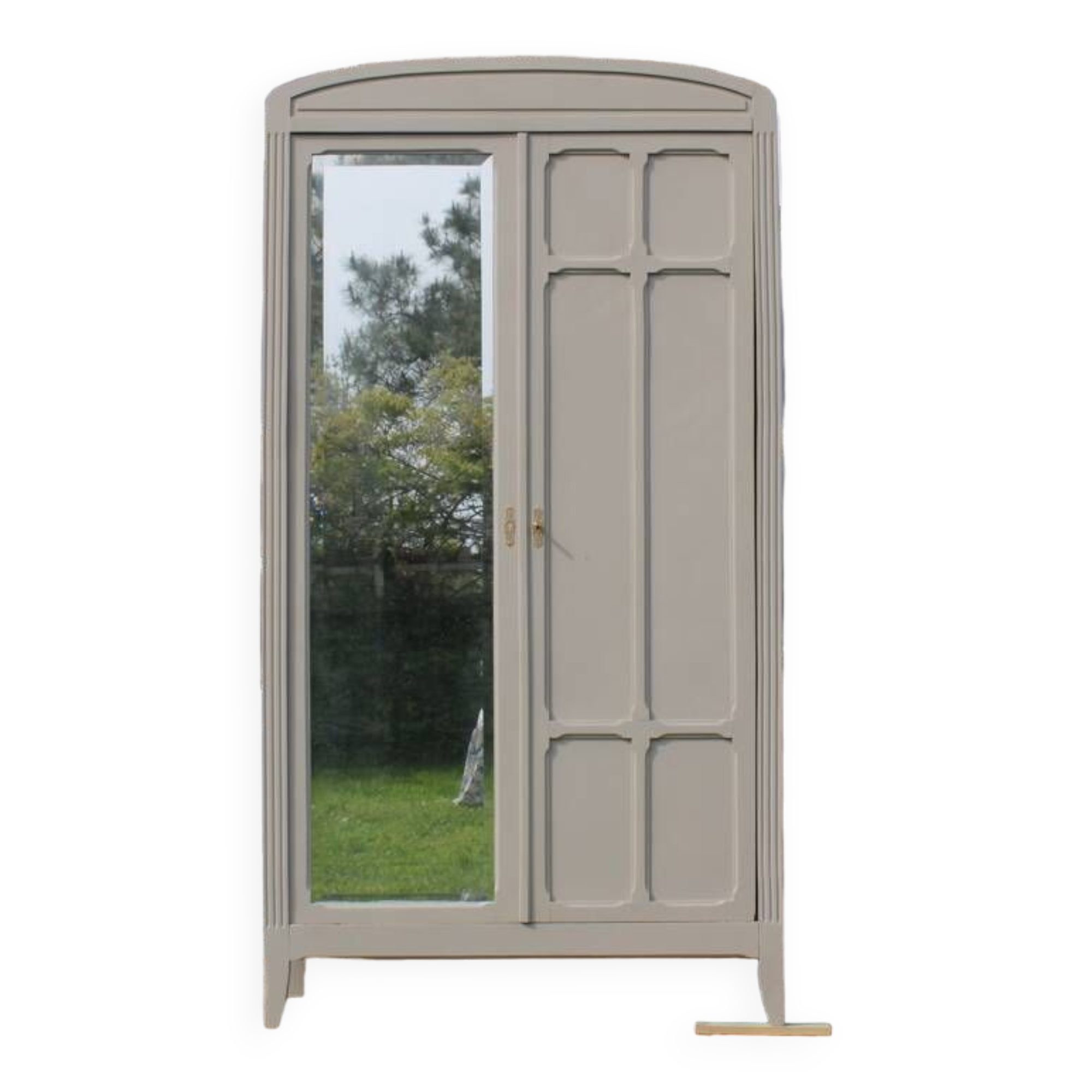 Vintage Parisian upholstered wardrobe