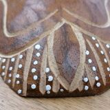 Hand carved wooden African tribal mask