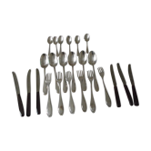 Housewife 24 silver metal silver art deco cutlery.