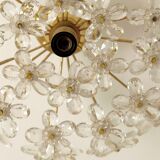 Ceiling flowers in murano glass and brass