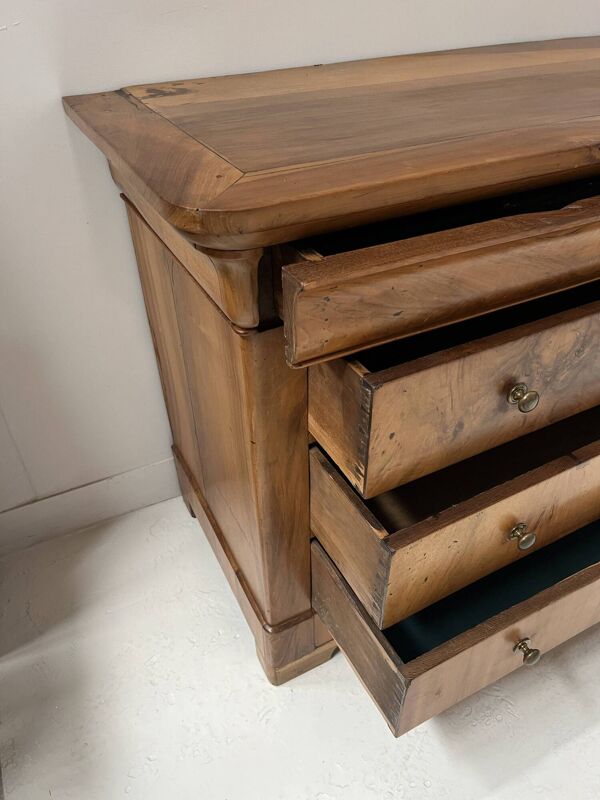 Commode Louis Philippe en en merisier massif XIX siècle
