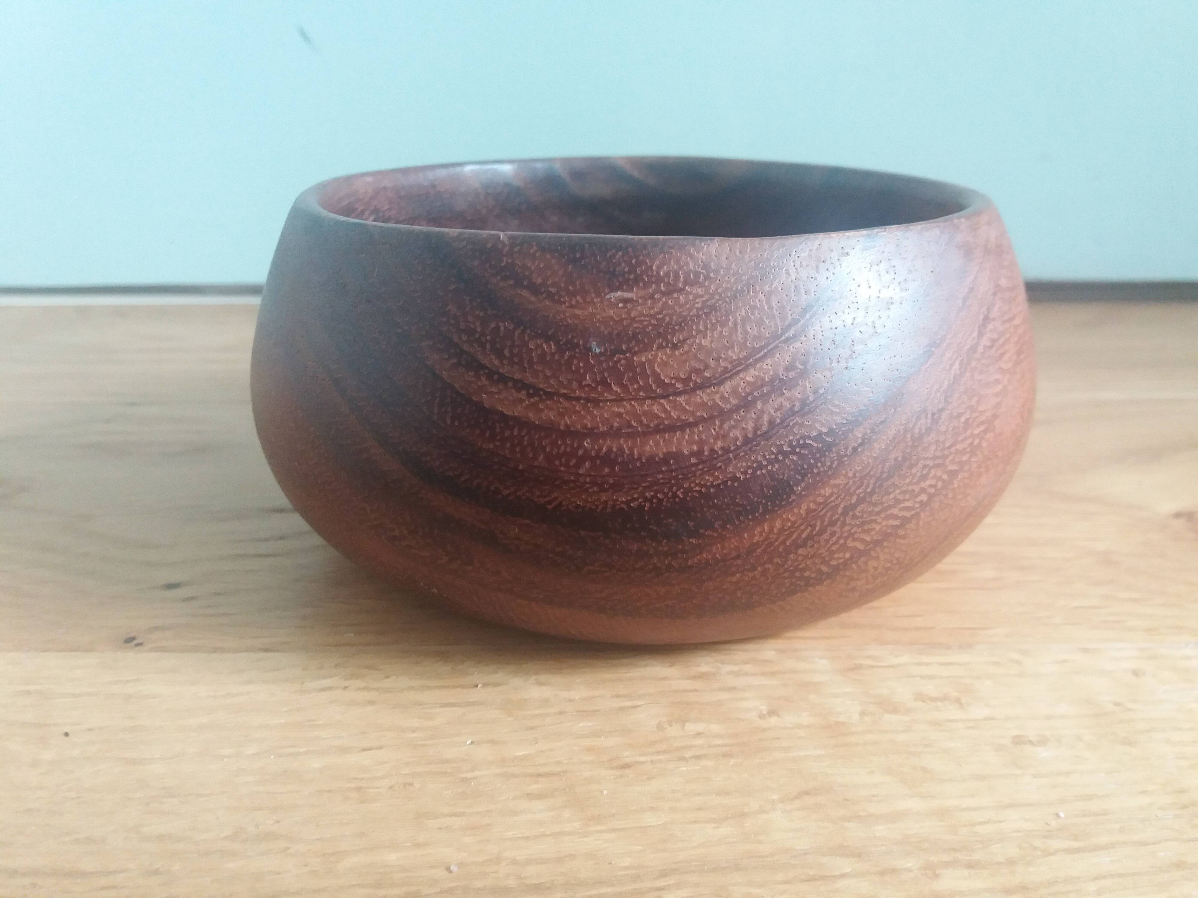 Turned wood bowl